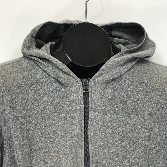 REI Full Zip Hooded Sweatshirt Women's Medium Gray Hoodie Pockets Outdoor Travel - Picture 3 of 13